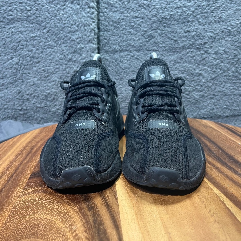 Adidas NMD R1 Mens Black‎ Casual Lifestyle Lace Up Sneakers Shoes Size 4 - Picture 4 of 12